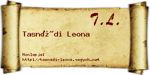 Tasnádi Leona névjegykártya
